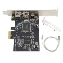 PCI-E to 1394 FireWire Card,PCI-Ex1 to IEEE 1394 3-Port FireWire Card, Support 1440X1080 Resolution,with 0.8M 1394 Cable