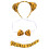 3Sets Tiger Costume Accessories Plush Ears Tail Party Kit 2