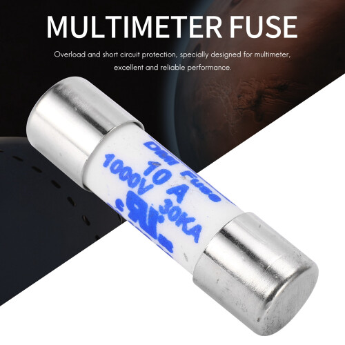 Multimeter 10 x 38mm 1000V 10A Cylinder Ceramic Fuse White 2