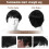Mens short straight Black Daily life full wig 6