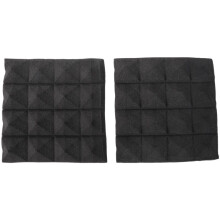 Charcoal Acoustic Foam Tiles Soundproofing Foam Panels Studio Sound Padding 2 x 10 x 10 Inch(Black)