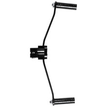 Universal Motorrad Aluminium Dual / 2 Weg Schalt Hebel Fuß Stütze Pedal Shifter Motorrad Zubehör (Schwarz)