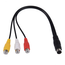 4 Pin S-Video a 3 RCA TV via cavo femminile computer portatile