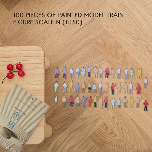 New 100pcs Painted Model Train People Figures Scale N (1 to 150) 1