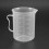 Measuring Jug 250mL Graduated Beaker Clear White Plastic Cup 3