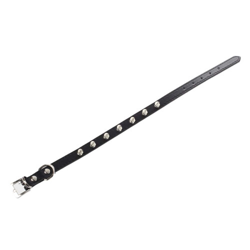Collier de Cou S, en PU Noir Rivets pour Animaux Chien 2