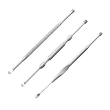 Stainless steel ear picking wax remover curette cleaner ear care tool earpick (type 1) silver