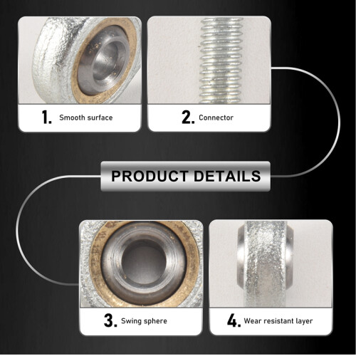 2 pcs 6mm SA6T / K Tige Filetee Roulement Joint d'Extremite 1