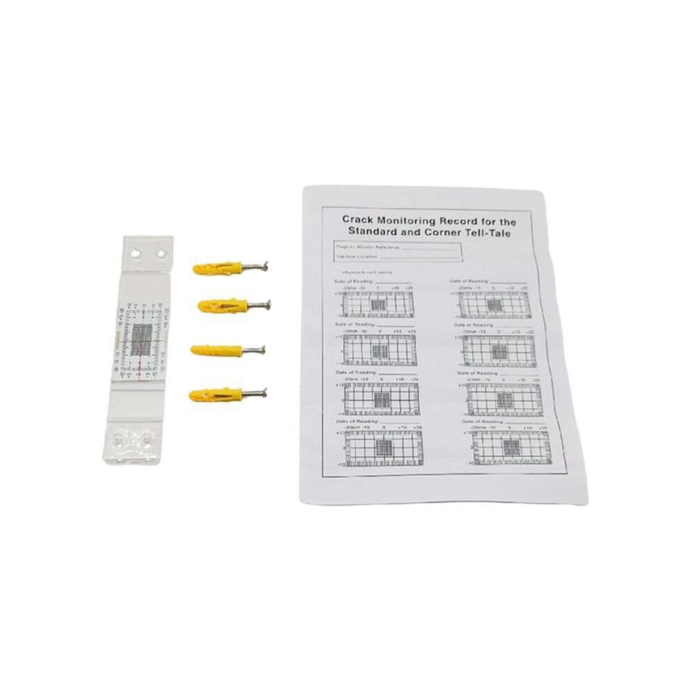 Crack Monitoring Record, 3Pcs Crack Measurement Tool, Crack Width Gauge, Clear Acrylic Corner Crack Comparison Caliper 6031692485107