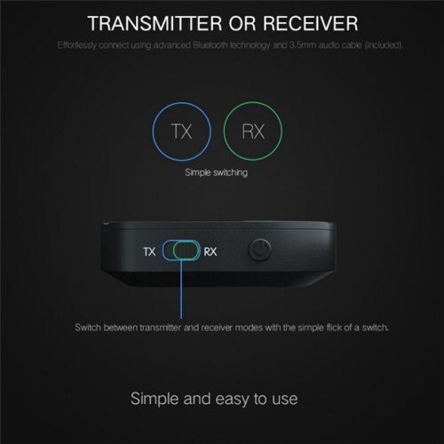 Transmitter Receiver 2-In-1 Stereo Wireless Multifunction Portable Convenient Audio Converter 2