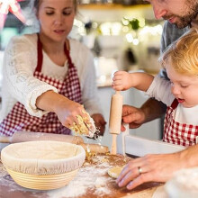 2 StüCk BrotgäRköRbchen-Stoffabdeckungskombination, Brotschutzkorb, BackschüSsel für die SauerteiggäRung