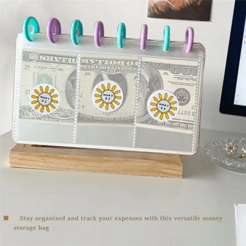 Budget Book 52 Week Binder Saving Challenge Reusable Cash Planner Envelope Fun Money-Saving Organizer 2
