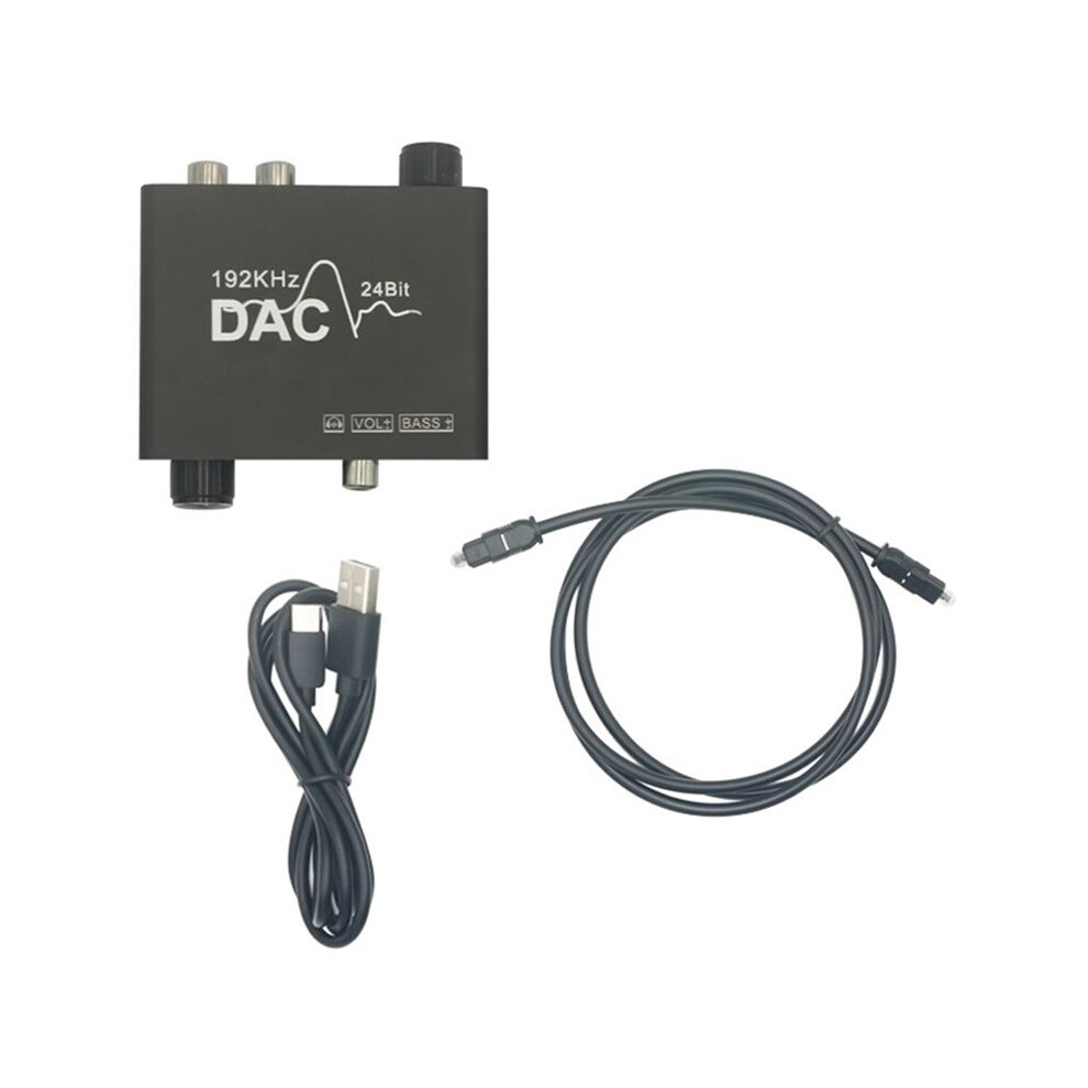 192Khz Dac Converter Digital Optical Coaxial Toslink To Analog L/R Rca 3.5Mm Audio Converter Adapter With Volume Control 6132206287351