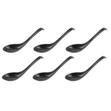 Soup Spoons,6 Pcs Japanese Style Spoons Rice Spoons Chinese Asian Soup Spoons with Long Handle for Restaurants
