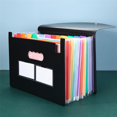 13 Pockets Expanding File Folder A4 Expandable File Organizer Standing Accordions Folder 1