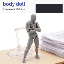 Body Doll, Artists Mannequin Blockhead Jointed Mannequin Tekenfiguren +Vrouw Set (Grijs)