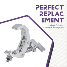4Packstage Lighting Clip Hook, Pince de Rack Professionnelle en Alliage D'Aluminium, pour DéPlacer les Appareils D'éClairage de la ScèNe Principale