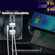12-V-USB-Steckdose, Dual-Schnellladung mit Voltmeter und Netzschalter, Multifunktions-USB-Ladeadapter für Auto-Marine-LKW