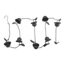 Rain Chains for Gutters Mobile Birds Cups Rain Chimes 7.8Ft Rain Chimes with Attached Hanger and Birds