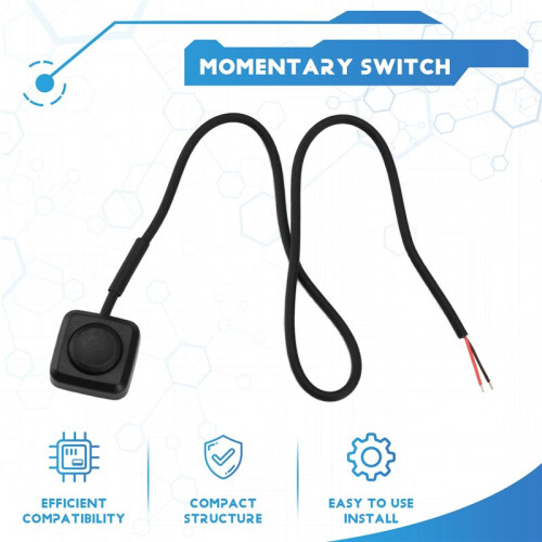 5Pcs Momentary  Momentary Push Button  Off  12V 24V Surface Mount  Button 1