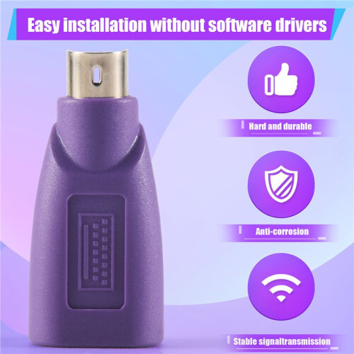 PS2 to USB Connector, Computer Mouse and Keyboard  Adapter, Mouse and Keyboard Converter 2