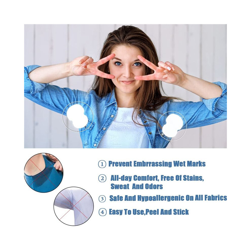 Light 50Pcs Armpit Sweat Pads Underarm Pad Summer Deodorant Disposable Absorbent Liners Anti Perspiration Unisex