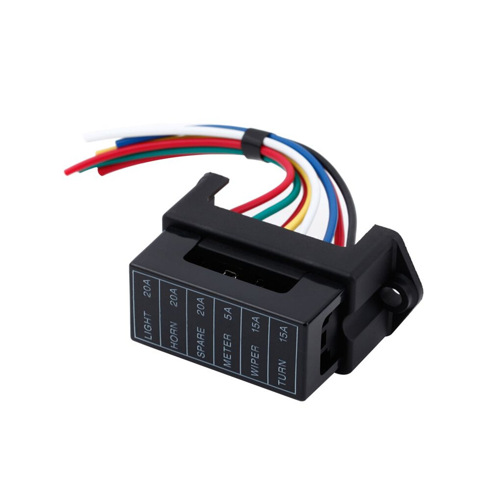 6 Way Dc32v Circuit Car Trailer Auto Blade Fuse Box Block Holder Atc Ato 2-Input 6-Ouput Wire 6131797815622