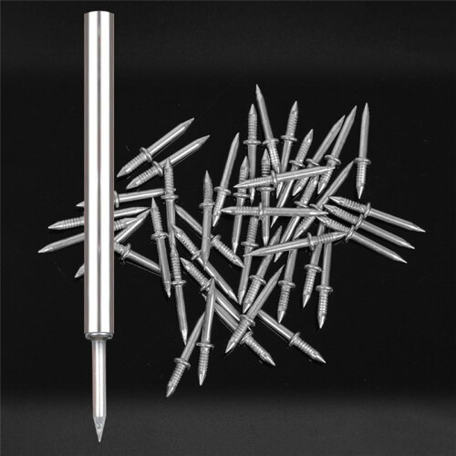500Pcs Double- Skirting Thread Seamless Nail Double Headed Nails Invisible Security Screws with 5 Installation Tool 1