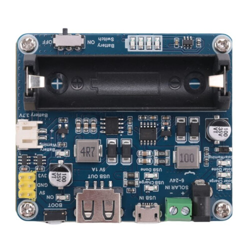 Waveshare Solar Power Management Module for 6V-24V Solar Panel,Supports MPPT Function,USB Connection Battery Charging 1