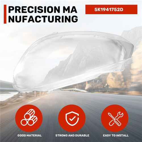 Car Headlight Shell Headlight Lens Replacement Auto Transparent Lampshade for-  6 MK6 R 2009-2012 1
