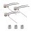 3Pack Ceiling Fan Light  ZE-109 Fan  Ceiling Pull Chain  Replacement (Nickel) 1