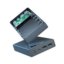 DIY 5X18650 Power Bank Case Afneembare Draagbare Batterij Opbergdoos Shell CX5 met LED-Verlichting Zonder Batterij