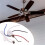 Ceiling Fan  Kit 3 Speed 4 Wire, Fan  Zipper Speed Control , ZE-208S Pull Wire  with Rope Bronze 10