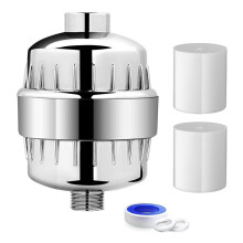 Filtro de Ducha Filtro de Cabezal de Ducha de 20 Etapas para Agua Dura Filtro de Agua de Ducha con 2 Cartuchos de Filtro Reemplazables
