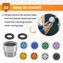 Set of 11 Shower Shower Flow Restrictor, Water Saving Insert, Flow Restrictor, for Shower, Water-Saving Shower