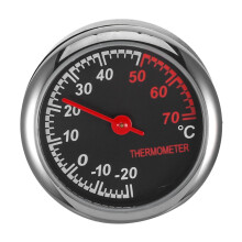 Car Dashboard Thermometer and Luminous Clock with Dual Time Temperature, Waterproof, Easy Install