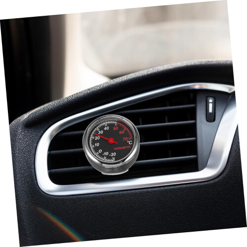 Car Dashboard Thermometer and Luminous Clock with Dual Time Temperature, Waterproof, Easy Install 2