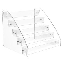 CD Holder 5 Tier, Clear CD Organizers, CD Display Rack Holds to 30 Standard DVD Cases for Media Shelf Storage