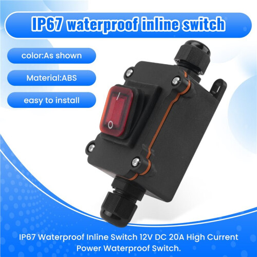 IP67 Waterproof Inline  12V  20A High Current Power Waterproof 1