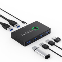 USB KVM USB 3.0 KVM USB Switcher for Keyboard Mouse Printer Mi Box 2Pc Port Sharing 4Pcs Device USB Hub