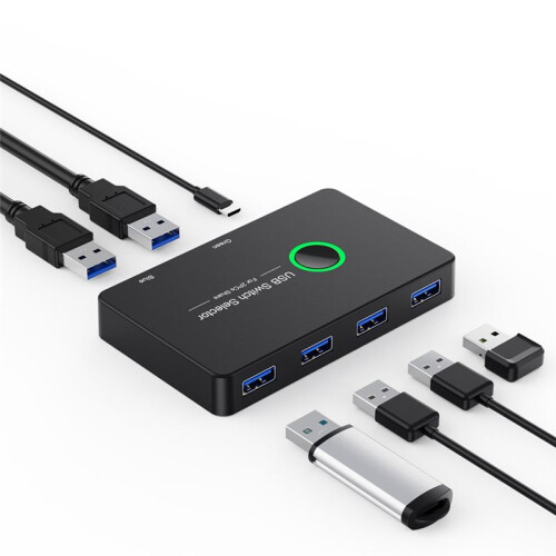 USB KVM  USB 3.0 KVM USB Switcher for Keyboard Mouse Printer Mi Box 2Pc Port Sharing 4Pcs Device USB Hub
