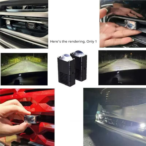 Carro Universal 1,5 Polegadas LED Farol de Neblina Grade Luz Branca e Amarela Luz Dupla 2