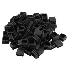200Pcs 1 Inch Square Tube End Cap Plastic Plugs Tube End Caps Post Pipe Cap Cover Tubing Insert Chair Glide Plugs
