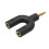 U Type Adapter Dual 3.5 MM Headphone Plug Audio Cables Splitter Microphone 2 in 1 Swivel Connector for Android 3
