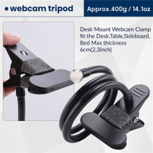 Webbkamerastativ 25-Tums Flexibelt Skrivbordsmonterat KläMstäLl med Svanhals för Webcam C930E,C930,C920, C922X,C922, C925E