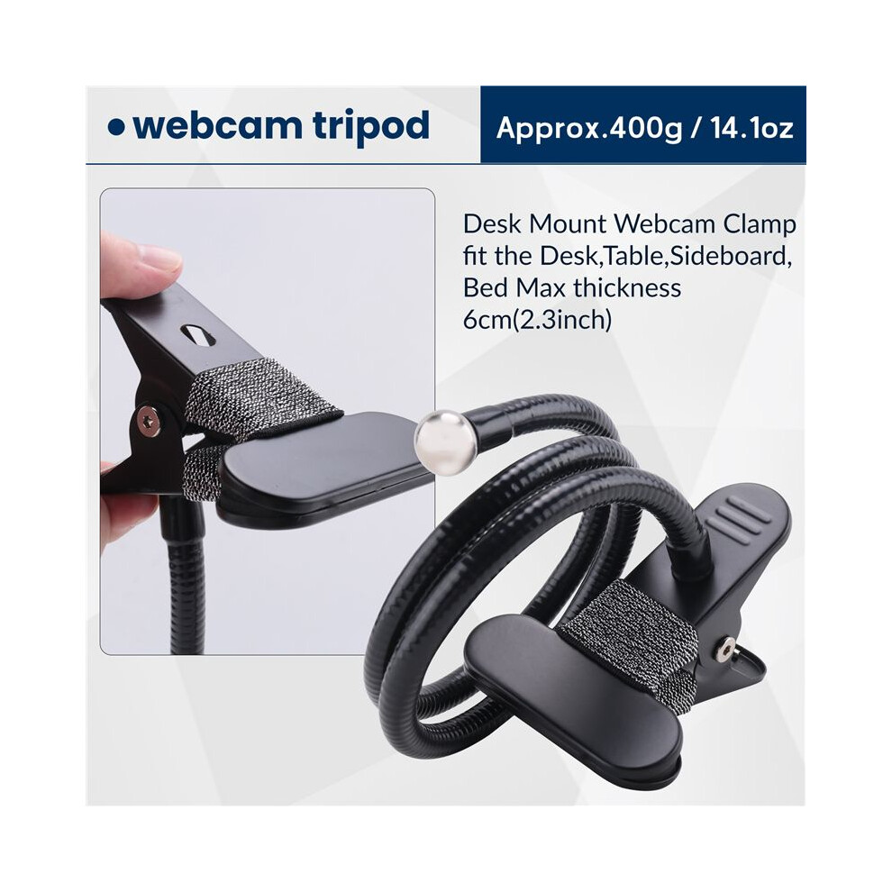 Webcam Stand 25 Inch Flexible Desk Mount Clamp Gooseneck Stand For Webcam C930e,C930,C920, C922x,C922, C925e 4711212576134
