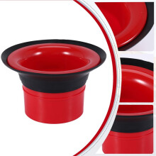 Bass Drum Enhancer ABS Rubber Bass Drum Kick Enhancer with Black Port Hole Protector,Mic Hole Drum ,Red