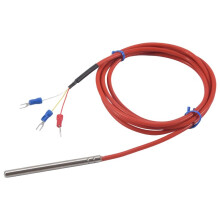 PT100 RTD Temperature Sensor 6mmx80mm Class B 2M Silicone Gel Coated Wire Platinum Resistance Pt 100 Stainless Steel