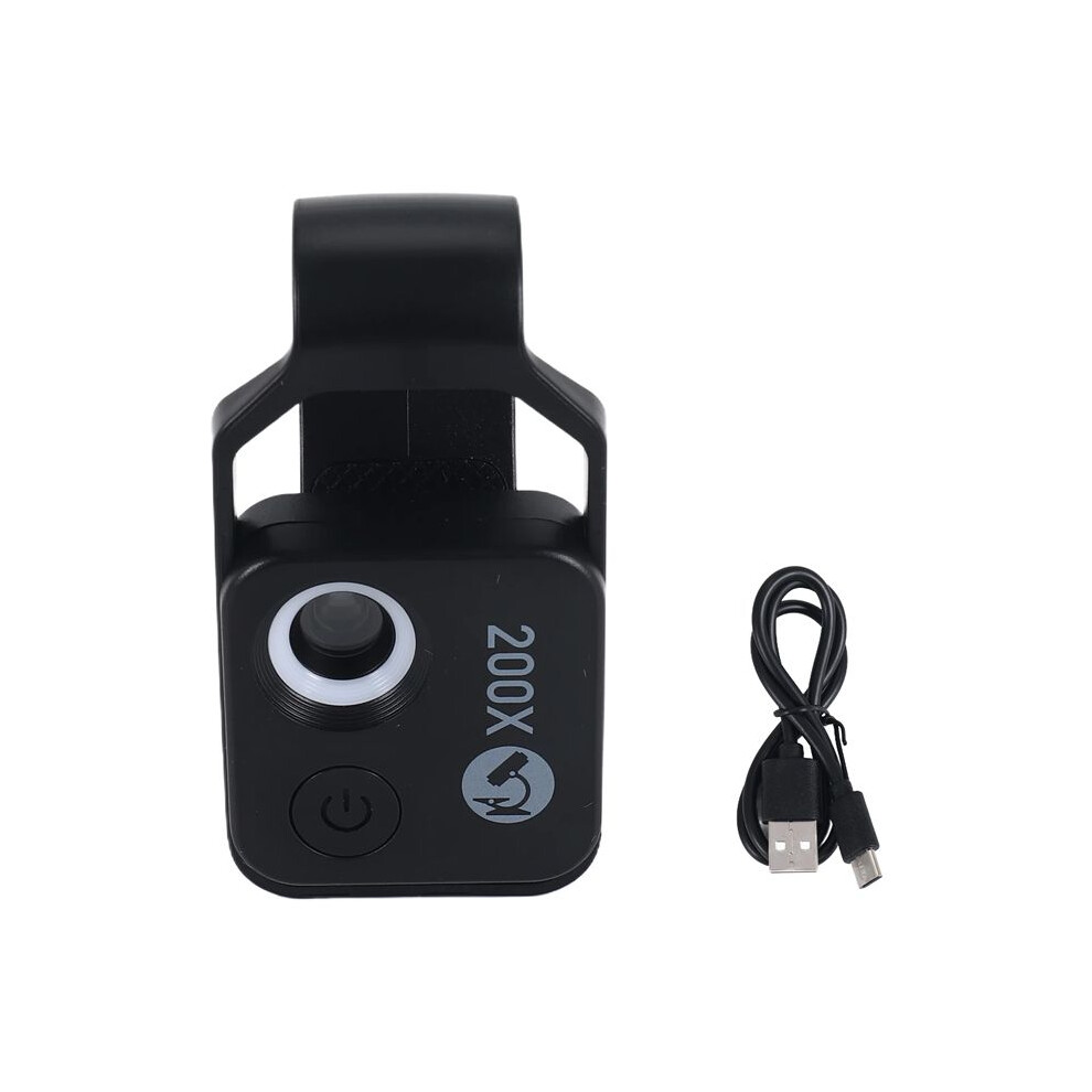 Apexel 200X Magnification Microscope Lens No Cpl Mobile Led Pocket Macro Lenses For All Smartphones Light/Black 6031515013104