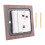 Retro American Industrial Style Light  Socket, Solid Wood Brass Toggle  Plate(1 Open) 5